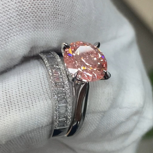 Anillo Clásico de Oro Blanco de 9k, 10k, 14k y 18k con Diamante Cultivado en Laboratorio de Corte Brillante Redondo Color D, Perforación Láser, Diamantes Laterales, Anillo de Compromiso para Mujer - Product Image 6