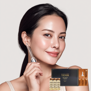 แอมพูลทองคำ 24K ลดเลือนริ้วรอย ฟื้นฟูผิวกระจ่างใส เพิ่มความยืดหยุ่น เซรั่มบำรุงผิวหน้า 17 มล. 10 ชิ้น ซ่อมแซมผิวอย่างล้ำลึก - Product Image 4