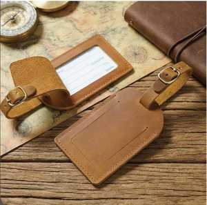 Étiquettes de bagages personnalisées en cuir véritable, étiquettes de sac de voyage avec rabat de confidentialité, étiquettes nominatives pour valise, logo personnalisé LMP-0193 - Product Image 4