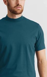 T-shirt décontracté pour homme en coton 100% bleu sarcelle, manches courtes, respirant, séchage rapide, écologique, streetwear d'été, usage quotidien - Product Image 3