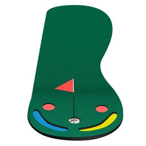 Tapis de putting de golf en forme de rein 9,8 pi x 3 pi, surface True Roll avec matériau PVE vert pour aides à l'entraînement - Product Image 3
