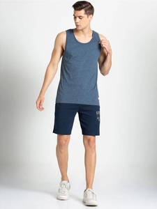 เสื้อกล้ามถักสีพื้นสำหรับผู้ชาย คอกลม แขนกุด สวมใส่สบายๆ - Product Image 4