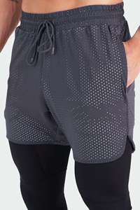 Pantalones Cortos Deportivos de Malla Transpirable de Poliéster de Verano de Alta Calidad OEM para Hombre, con Bolsillos y Logotipo Personalizado para Baloncesto - Product Image 1