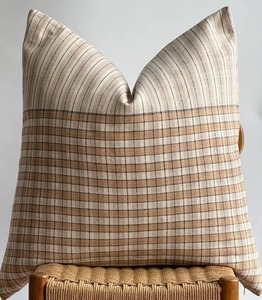 Funda de cojín de algodón a rayas, cuadrada, reversible, con cierre tipo sobre, estilo nórdico, decoración para el hogar, funda de almohada - Product Image 2