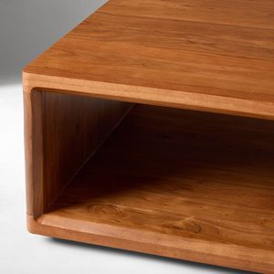 Mesa de Centro Naurea de Diseño Rústico Tradicional, Madera Ecológica, Altura Ajustable, para Sala de Estar, Muebles para el Hogar - Product Image 3