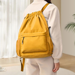 Women Drawstring <b>Backpack</b> Waterproof Drawstring Gym Bag for <b>Men</b> <b>Small</b> for Basketball Pull String Camping Sport Bag - Product Image 6