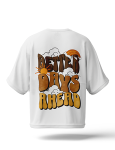 T-shirt oversize vierge épais à motif graphique et épaules tombantes - Achetez un T-shirt pour homme en coton lourd de haute qualité - Product Image 2