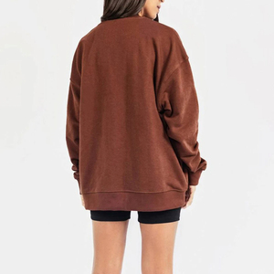 Sweat-shirt à capuche pour femme avec logo personnalisé, streetwear, 100% coton, respirant, imperméable, épaules tombantes, haute qualité - Product Image 3