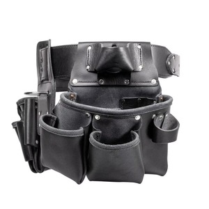 <b>Leather</b> <b>Tool</b> Belt With Multiple Pockets And Adjustable Strap For Heavy Duty Use - Product Image 4