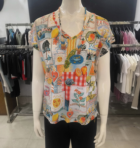 Camiseta sin Mangas Premium Casual, 100% Algodón con Spandex, Tejido Elástico de Punto Sencillo, 180 GSM, Anti-Pilling, Transpirable, Unisex, con Estampado Digital - Product Image 6