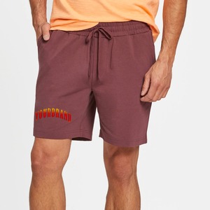 Shorts de bain personnalisés, couleur unie, imprimé en relief, style sportif, extensibles dans les quatre sens, en polyester, pour yoga et entraînement - Product Image 1