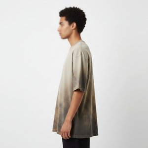 T-shirt homme premium surdimensionné, vente en gros, t-shirt à manches courtes avec impression graphique, t-shirt homme personnalisé 100% coton, effet délavé à l'acide - Product Image 3