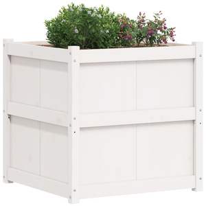 Jardinière en bois de pin massif blanc durable de 27,6 pouces, pots et jardinières pour fleurs - Product Image 4