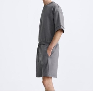 Ensemble T-shirt et short vintage délavé à l'acide, coupe oversize, pour l'été, la plage, les soirées, les clubs, ensemble short jumeaux respirant - Product Image 4