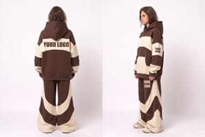 Chándal Urbano Personalizado Unisex Ecológico con Lavado Ácido, Transpirable, de Secado Rápido, 20% Poliéster 80% Algodón, Holgado con Capucha - Product Image 2