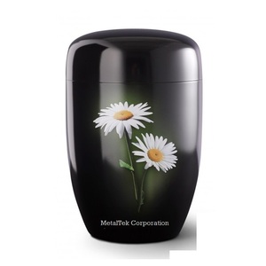 Urnas funerarias de color personalizadas con estampado floral, urnas de cremación de estilo europeo, precio de fábrica, restos humanos cremados, urnas y tarros para cenizas - Product Image 1