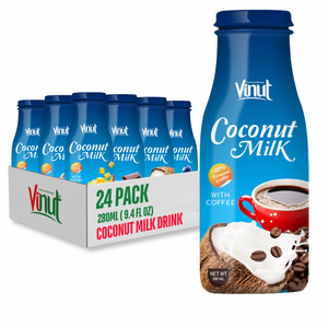 Etiqueta privada y muestra gratis Bebida de leche de coco Café 280ml-Fábrica VINUT, OEM/ODM, Certificado ISO, Diseño libre - Product Image 1
