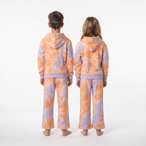 Ensemble de survêtement de sport par sublimation pour enfants, sweat à capuche et pantalon de jogging imprimés sur mesure, vêtements de sport pour garçons et filles, vente en gros - Product Image 2