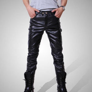 Pantalons en cuir pour hommes en stock, prix raisonnables, service OEM, faible MOQ, qualité supérieure, pantalons en cuir pour adultes - Product Image 2