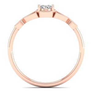 REYES – bagues de fiançailles exquises en or Rose 14K, diamant cultivé en laboratoire HPHT CVD, pour femmes, cadeaux d'anniversaire de mariage, bijoux fins - Product Image 4