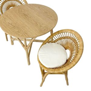 Ensemble table et chaises en rotin de qualité supérieure pour enfants, prix de gros, vente chaude, direct usine, décoration durable pour chambre d'enfant - Product Image 3
