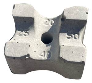 Bloc de couverture RCC multi-tailles : La solution idéale pour les blocs de couverture et entretoises en béton modernes avec trou central à motif graphique - Product Image 1