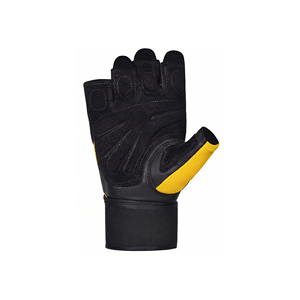 Guantes de Levantamiento de Pesas con Muñequera Larga, Perforados, de Cuero PU, Medios Dedos, Ligeros, para Entrenamiento, con Logotipo Personalizado, OEM, ODM - Product Image 4