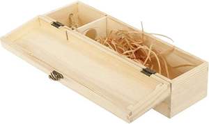 Luxury Single <b>Bottle</b> Whiskey <b>Gift</b> <b>Box</b> Handcrafted Premium Varnished Wooden Bamboo Storage with Custom Laser Embossing - Product Image 3