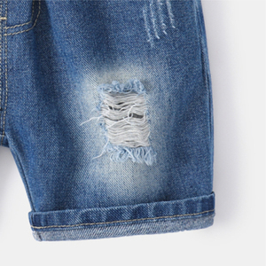 Shorts cargo en denim de coton pour hommes, shorts cargo en denim baggy pour hommes, shorts en denim d'été pour hommes, shorts cargo streetwear pour hommes, jorts bleus pour enfants - Product Image 5