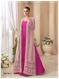 Diseñado para celebrar la belleza de la moda islámica modesta, traje salwar largo con bordado elaborado en el mejor color para novias 2026 - Product Image 3