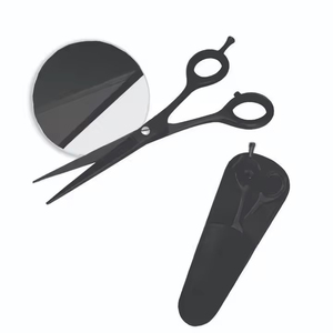 Ciseaux de barbier professionnels en acier inoxydable à lame courbée pour droitiers, cisailles de coupe de cheveux à pointe affûtée et durcissement supérieur - Product Image 2