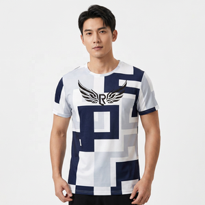 เสื้อยืดดีไซน์แฟชั่นใหม่ปี 2026 เสื้อยืดพิมพ์ลายนามธรรมสำหรับผู้ชาย สีพื้น แขนสั้น - Product Image 6