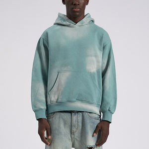 Men Vintage Wash <b>Hoodie</b> Soft Fleece Pullover Relaxed Fit Adjustable Hood Casual Streetwear Everyday Fashion Top - Product Image 2