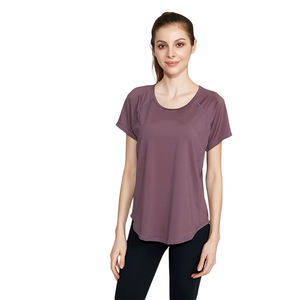 Camisetas de Manga Corta con Cuello en V para Mujer, Estilo Urbano, Uso Diario, 100% Algodón Jersey, Corte Ajustado - Product Image 1