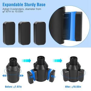 Tavolino Espandibile 4-in-1 per Auto con Base Girevole a 360 Gradi, Vassoio Portabicchieri Rimovibile e Supporto per Telefono/Cibo - Product Image 3