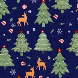 New Christmas Printed Design <b>Table</b> Cloth 100% Cotton Soft Quality Navy Blue With Tree Pattern <b>Table</b> Cloth <b>for</b> Home Decor - Product Image 5