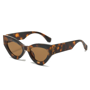 Trendy UV400 Retro Oval Sunglasses for Unisex Custom Logo <b>Small</b> Cat Eye Vintage <b>Black</b> PC Eyeglasses <b>Small</b> Cat Eye Vintage Sun - Product Image 4