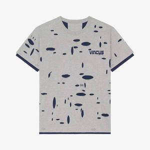 Service OEM, t-shirt personnalisé imprimé, coupe ample, effet usé, pour hommes, 100% coton, vente en gros, prix bas, t-shirts usés pour hommes - Product Image 1