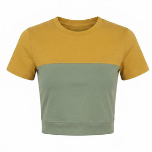 เสื้อยืดครอปท็อปอินเทรนด์สำหรับผู้หญิงความยาวสั้นสวมใส่สบายๆมีสไตล์แฟชั่นฤดูร้อนชุดสไตล์สตรีท - Product Image 1