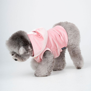 Dog Apparel VELVET HOODY Polyester Classic Lightweight Modern Cute Luxury Spring <b>Top</b> for Dogs and <b>Cats</b> dog hoody happy pets - Product Image 3