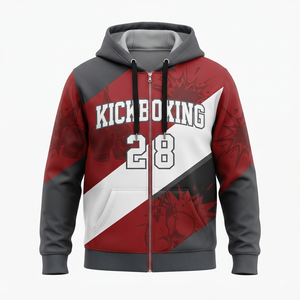Sweat à capuche de tennis de table pour homme, veste de sport athlétique à fermeture éclair intégrale, imprimé par sublimation, design color block, séchage rapide, vêtement de performance - Product Image 6