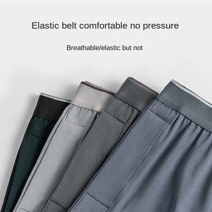 Boxers pour hommes taille haute en Spandex/Coton extensible, écologiques, respirants, anti-humidité, service OEM - Product Image 4