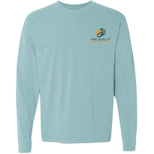 T-shirt à manches longues personnalisé pour homme – Haut de sport en coton doux et respirant avec impression de logo, coupe athlétique décontractée - Product Image 3