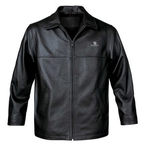 Blouson Bomber Homme en Cuir Véritable Coupe Slim Hiver Décontracté avec Logo Personnalisé Style Urbain Tendance Moto avec Poches - Product Image 1
