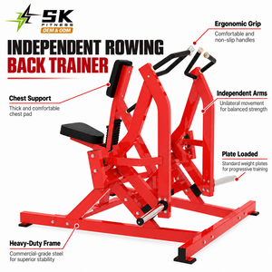 Machine à Rameuse Assise à Charge Libre SK, Vente en Gros Directe Usine Chine, Équipement de Gym Commercial, Logo Personnalisé OEM pour Projets de Gymnastique - Product Image 2