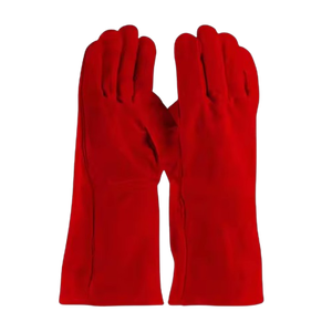 Gants de soudage en cuir de vachette de haute qualité, résistants aux flammes, aux chocs thermiques et aux étincelles, protection robuste pour les mains, gants de sécurité - Product Image 2