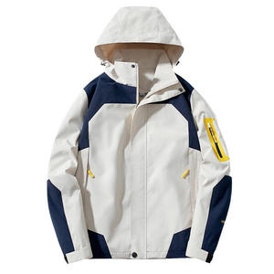 Veste de ski bomber imperméable et coupe-vent pour homme avec logo personnalisé, fermeture éclair, capuche, respirante, séchage rapide, en polyester - Product Image 2