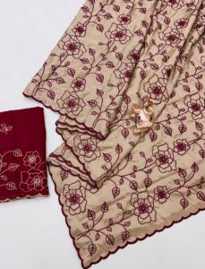 Sari en coton Khadi brodé de qualité supérieure avec un chemisier Bollywood uni, vêtements ethniques traditionnels, collection pour femmes - Product Image 5