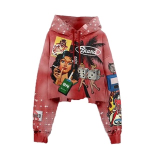 กางเกงวอร์มมีฮู้ดสำหรับผู้ชายเสื้อครอปทำจากผ้าเกล็ดปลาทำจากผ้าเกล็ดปลาแบบวินเทจออกแบบได้ตามต้องการ - Product Image 4