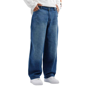 Pantalones Vaqueros Casuales Personalizados al por Mayor, de Mezclilla Cruda Selvedge, de Alta Calidad, Holgados, para Hombre, Rectos, Tallas Grandes, Estilo Vintage - Product Image 6